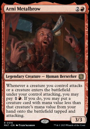 (016) Magic The Gathering March of the Machine: The Aftermath Single: Arni Metalbrow Rare