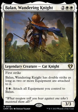 (016) Magic The Gathering Commander Masters Single: Balan, Wandering Knight Holo Rare