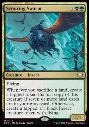 (016) Magic The Gathering Commander: Edge of Eternities Single: Scouring Swarm Rare