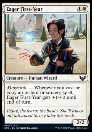(016) Magic The Gathering Strixhaven: School of Mages Single: Eager First-Year Holo Common
