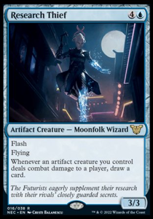 (016) Magic The Gathering Commander: Kamigawa: Neon Dynasty Single: Research Thief (V.1) Rare
