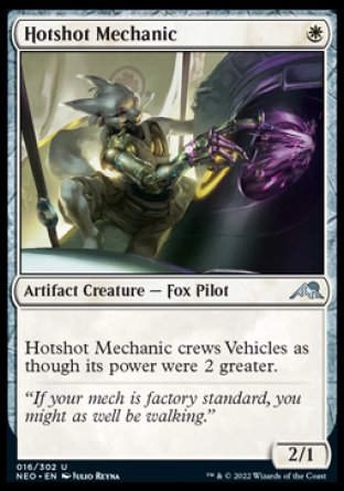 (016) Magic The Gathering Kamigawa: Neon Dynasty Single: Hotshot Mechanic Uncommon