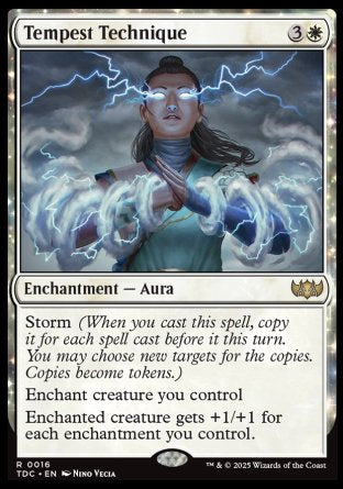 (016) Magic The Gathering Commander: Tarkir: Dragonstorm Single: Tempest Technique Rare