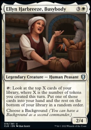 (016) Magic The Gathering Commander Legends: Battle for Baldur's Gate Single: Ellyn Harbreeze, Busybody Holo Uncommon