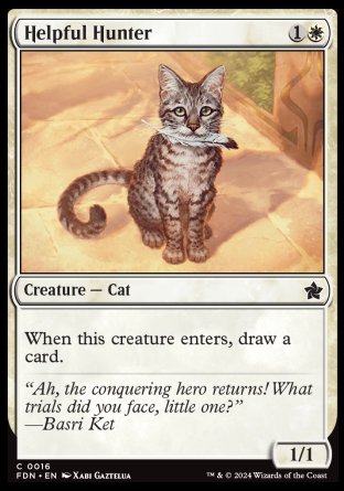 (016) Magic The Gathering Magic: The Gathering Foundations Single: Helpful Hunter Common