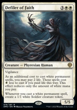 (016) Magic The Gathering Dominaria United Single: Defiler of Faith Rare