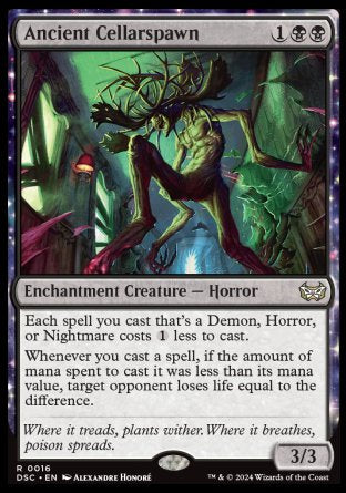 (016) Magic The Gathering Commander: Duskmourn: House of Horror Single: Ancient Cellarspawn Rare