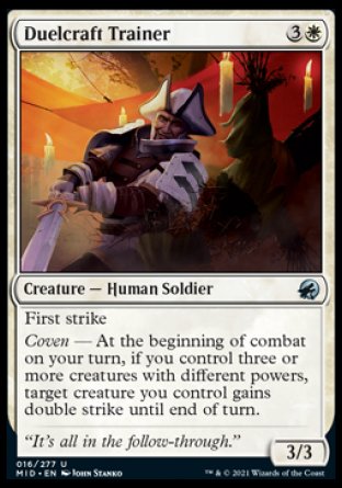 (016) Magic The Gathering Innistrad: Midnight Hunt Single: Duelcraft Trainer Holo Uncommon
