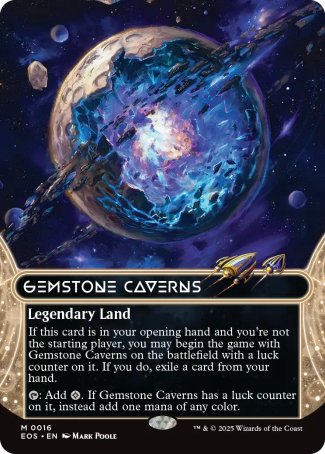 (016) Magic The Gathering Stellar Sights Single: Gemstone Caverns (V.1) Mythic