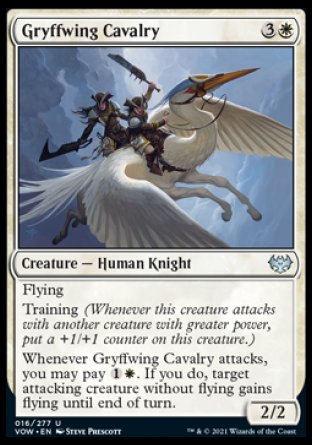 (016) Magic The Gathering Innistrad: Crimson Vow Single: Gryffwing Cavalry Holo Uncommon