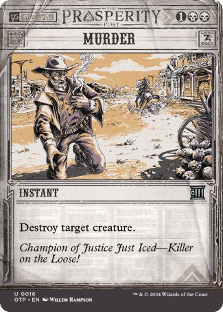 (016) Magic The Gathering Breaking News Single: Murder Holo Uncommon