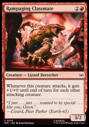 (016) Magic The Gathering Magic: The Gathering | Marvel's Spider-Man: Eternal Single: Rampaging Classmate Holo Common
