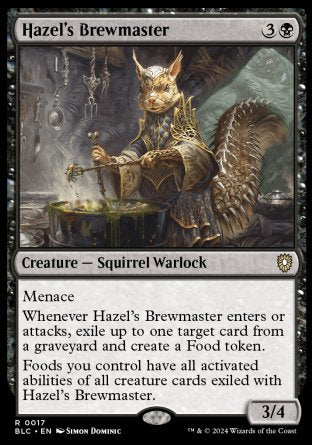 (017) Magic The Gathering Commander: Bloomburrow Single: Hazel's Brewmaster Rare