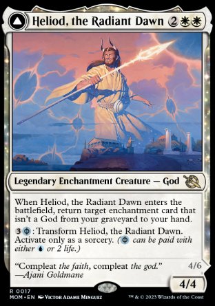 (017) Magic The Gathering March of the Machine Single: Heliod, the Radiant Dawn // Heliod, the Warped Eclipse Rare
