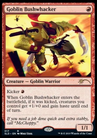 (017) Magic The Gathering Secret Lair Drop Series Single: Goblin Bushwhacker Rare