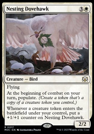 (017) Magic The Gathering Commander: March of the Machine Single: Nesting Dovehawk Rare