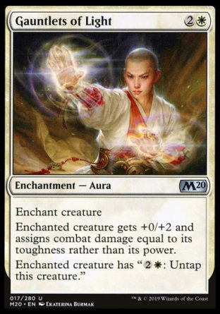 (017/280) Magic The Gathering Core 2020 Single: Gauntlets of Light Holo Uncommon