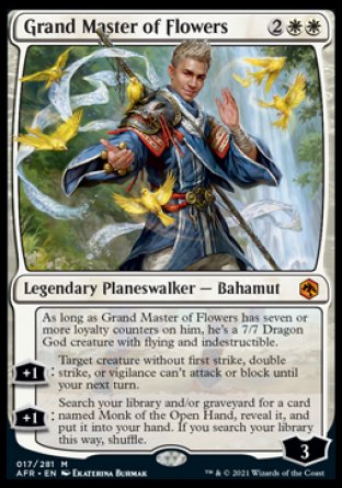 (017) Magic The Gathering Adventures in the Forgotten Realms Single: Grand Master of Flowers Holo Mythic