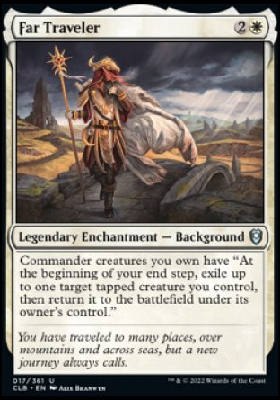 (017) Magic The Gathering Commander Legends: Battle for Baldur's Gate Single: Far Traveler Holo Uncommon