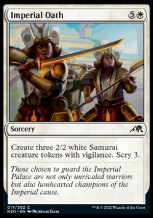 (017) Magic The Gathering Kamigawa: Neon Dynasty Single: Imperial Oath Holo Common