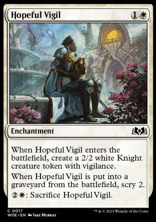 (017) Magic The Gathering Wilds of Eldraine Single: Hopeful Vigil Holo Common