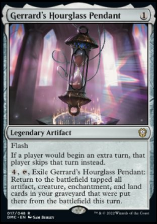 (017) Magic The Gathering Commander: Dominaria United Single: Gerrard's Hourglass Pendant Rare