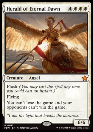 (017) Magic The Gathering Magic: The Gathering Foundations Single: Herald of Eternal Dawn Mythic