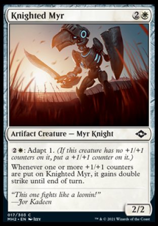 (017) Magic The Gathering Modern Horizons 2 Single: Knighted Myr Common