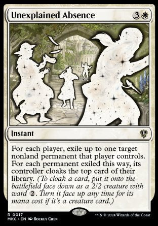 (017) Magic The Gathering Commander: Murders at Karlov Manor Single: Unexplained Absence Rare