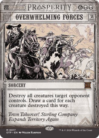 (017) Magic The Gathering Breaking News Single: Overwhelming Forces (V.1) Holo Mythic