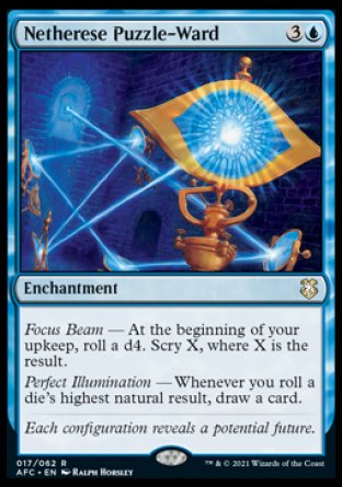 (017) Magic The Gathering Commander: Adventures in the Forgotten Realms Single: Netherese Puzzle-Ward Rare