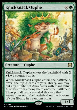 (018) Magic The Gathering Commander: Wilds of Eldraine Single: Knickknack Ouphe Rare