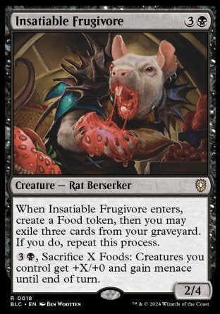 (018) Magic The Gathering Commander: Bloomburrow Single: Insatiable Frugivore Rare