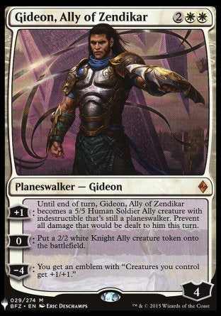 (029) Magic The Gathering The List Single: Gideon, Ally of Zendikar Mythic