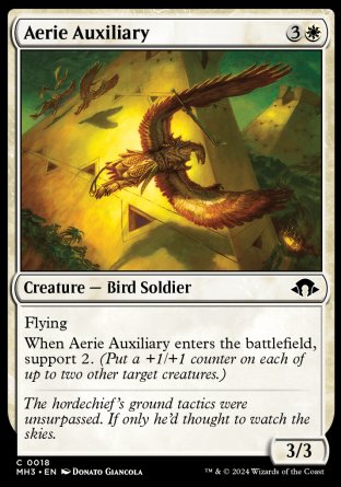 (018) Magic The Gathering Modern Horizons 3 Single: Aerie Auxiliary Holo Common
