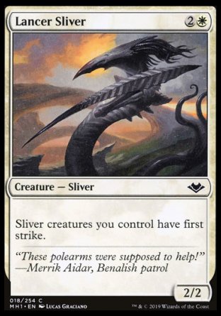 (018/254) Magic The Gathering Modern Horizons Single: Lancer Sliver Common