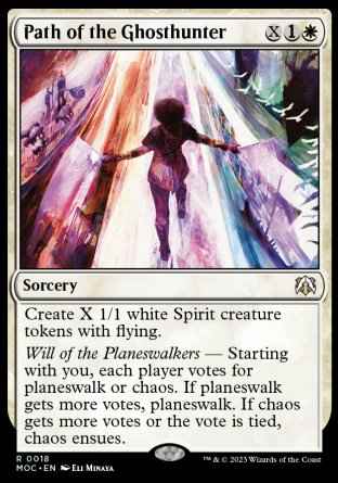 (018) Magic The Gathering Commander: March of the Machine Single: Path of the Ghosthunter Rare