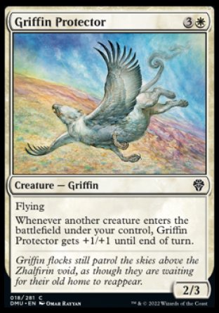 (018) Magic The Gathering Dominaria United Single: Griffin Protector Holo Common
