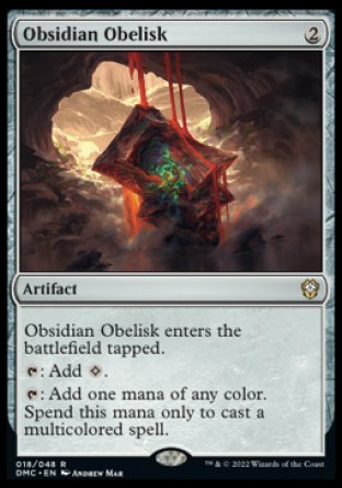 (018) Magic The Gathering Commander: Dominaria United Single: Obsidian Obelisk Rare