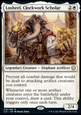 (018) Magic The Gathering Commander: Strixhaven Single: Losheel, Clockwork Scholar Rare
