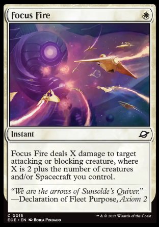 (018) Magic The Gathering Edge of Eternities Single: Focus Fire Holo Common