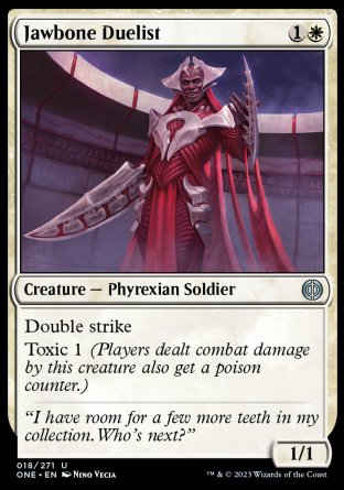 (018) Magic The Gathering Phyrexia: All Will Be One Single: Jawbone Duelist Uncommon