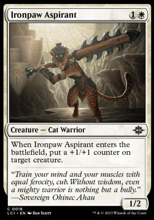 (018) Magic The Gathering The Lost Caverns of Ixalan Single: Ironpaw Aspirant Holo Common