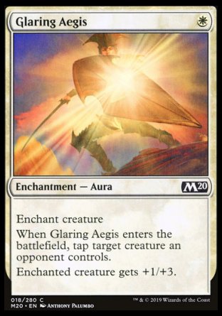 (018/280) Magic The Gathering Core 2020 Single: Glaring Aegis Holo Common