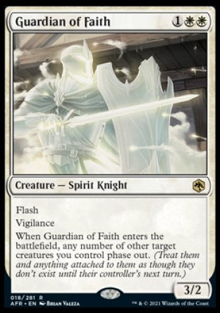 (018) Magic The Gathering Adventures in the Forgotten Realms Single: Guardian of Faith Holo Rare