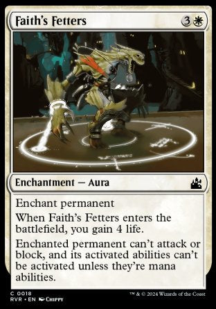 (018) Magic The Gathering Ravnica Remastered Single: Faith's Fetters Common