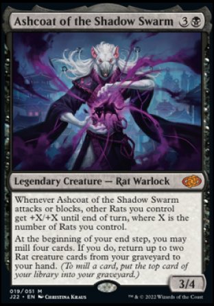 (019) Magic The Gathering Jumpstart 2022 Single: Ashcoat of the Shadow Swarm Mythic