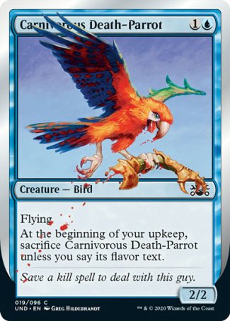 (019/096) Magic The Gathering Unsanctioned Single: Carnivorous Death-Parrot Common
