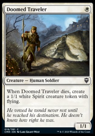 (019/361) Magic The Gathering Commander Legends Single: Doomed Traveler Holo Common
