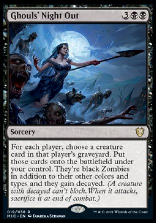 (019) Magic The Gathering Commander: Innistrad: Midnight Hunt Single: Ghouls' Night Out (V.1) Rare